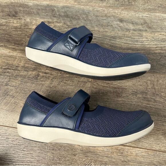 Alegria Traq Qutie Crochet Navy Mary Jane Walking Shoes Size 41 US 10.5 Smart - Picture 7 of 11